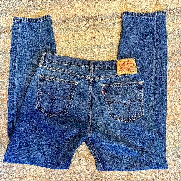 Levi’s 505 Jeans Medium Wash Denim Blue Straight Regular Fit 34 x 34 - Picture 6 of 6